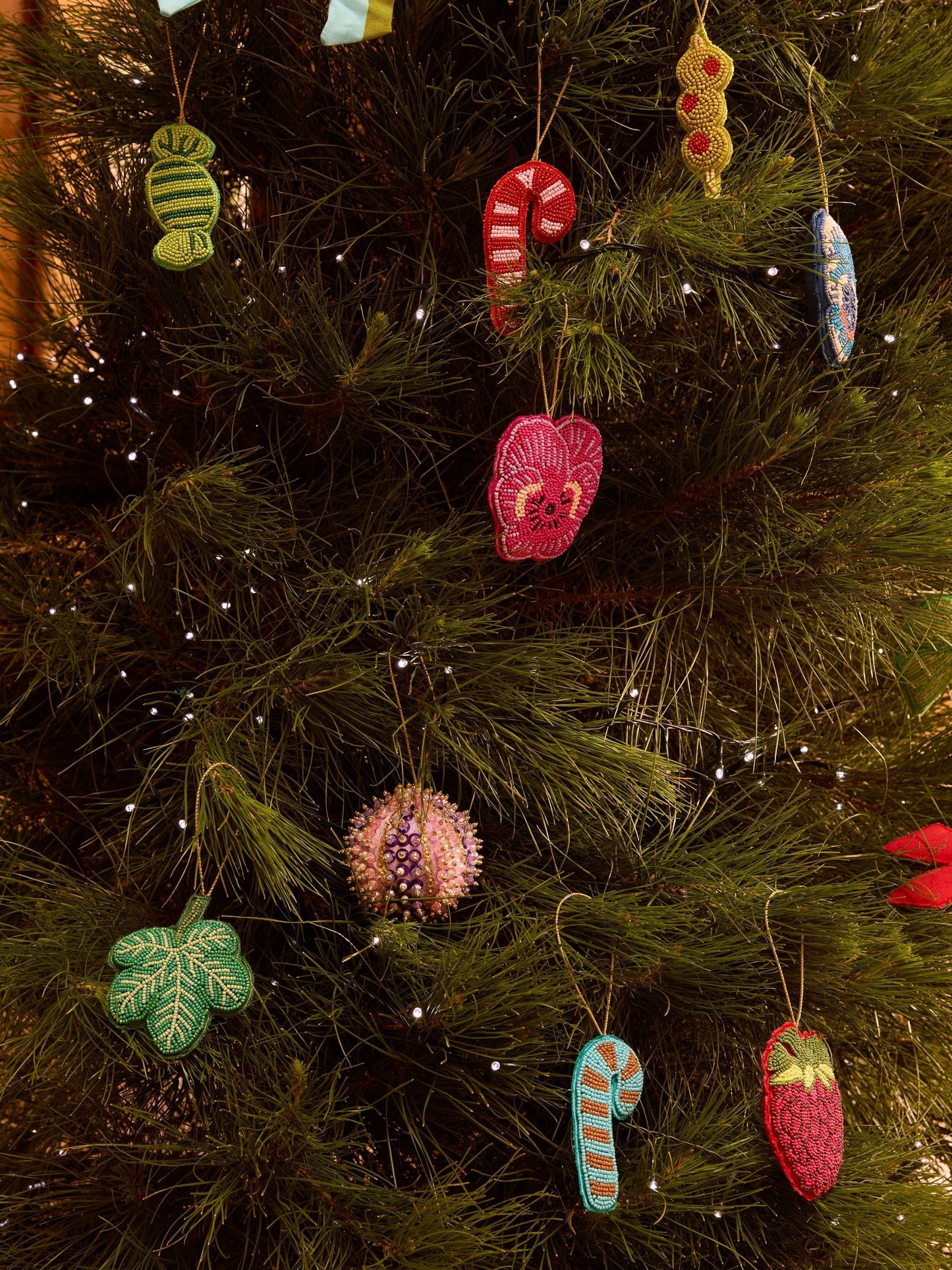 Bon Bon Emerald Beaded Christmas Decoration