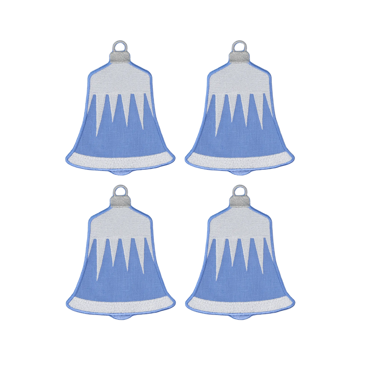 Bell Ornament Linen Cocktail Napkins
