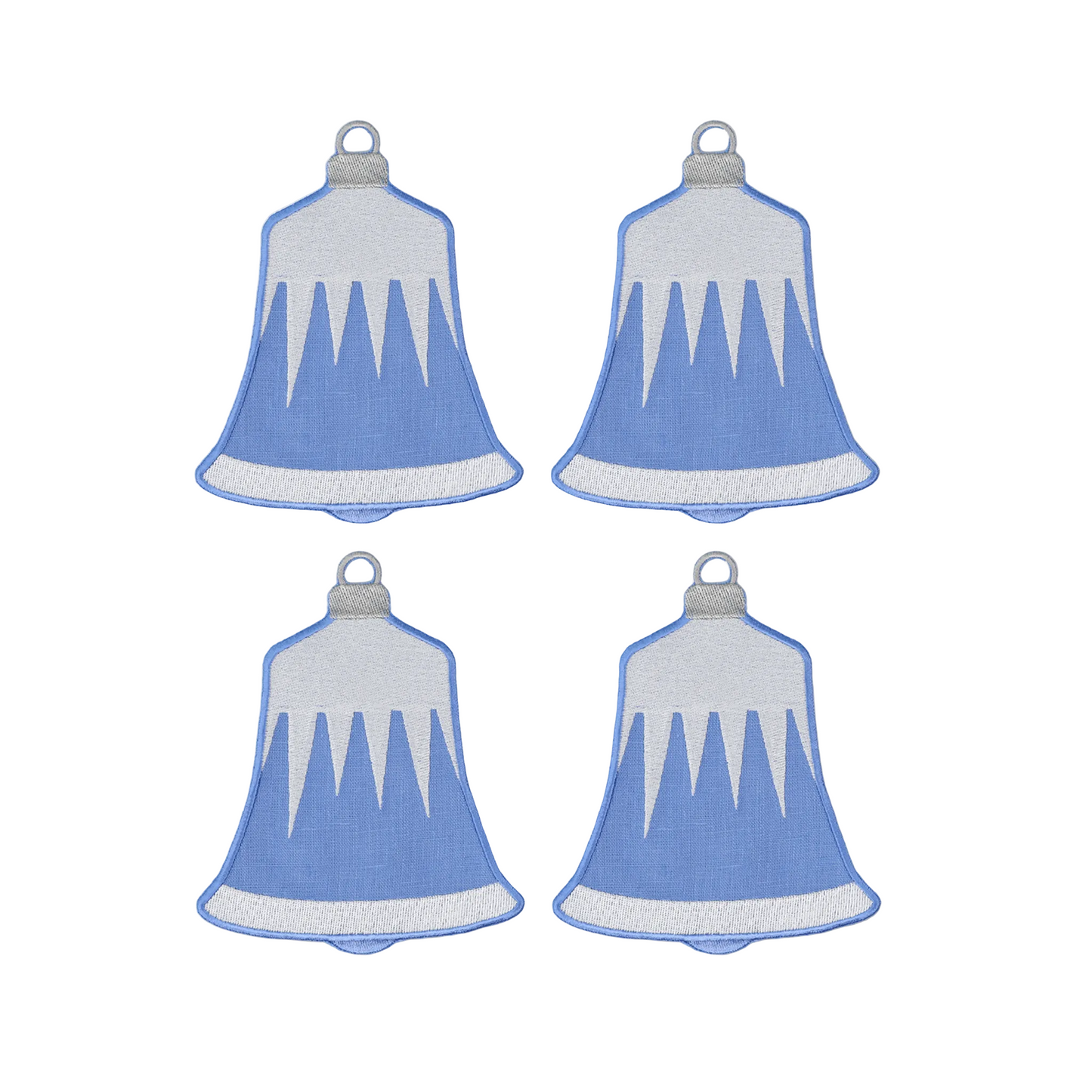 Bell Ornament Linen Cocktail Napkins