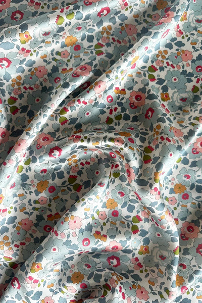 Silk Hair Wrap Turban made with Silk Liberty Fabric Betsy Grey - Coco & Wolf