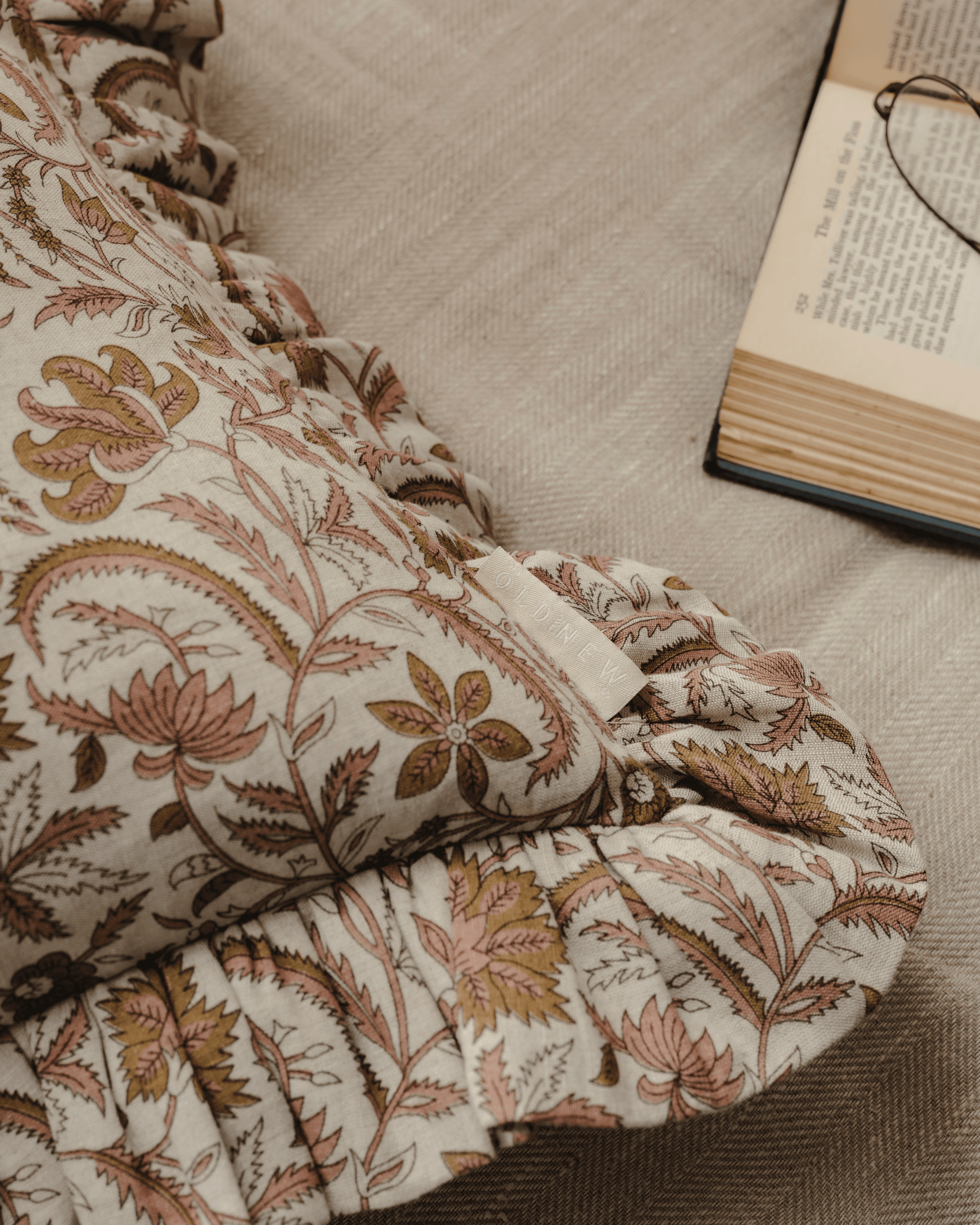 The Betsy Floral Frill Cushion