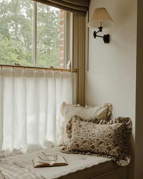 The Betsy Floral Frill Cushion