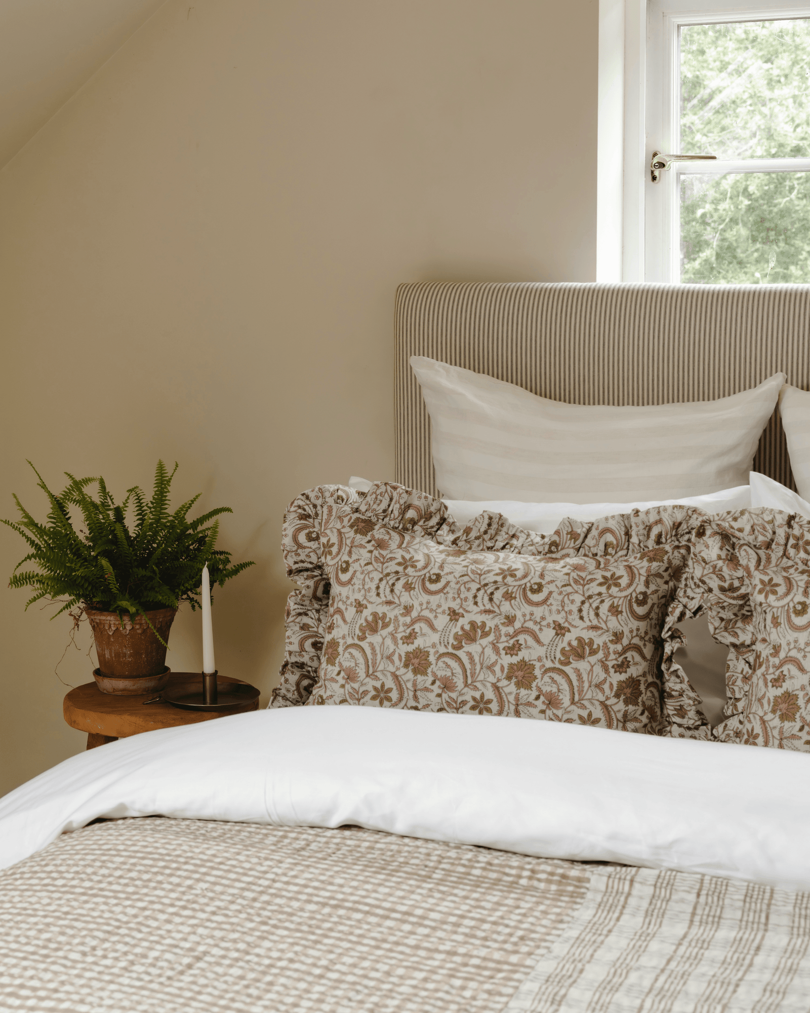 The Betsy Floral Frill Cushion