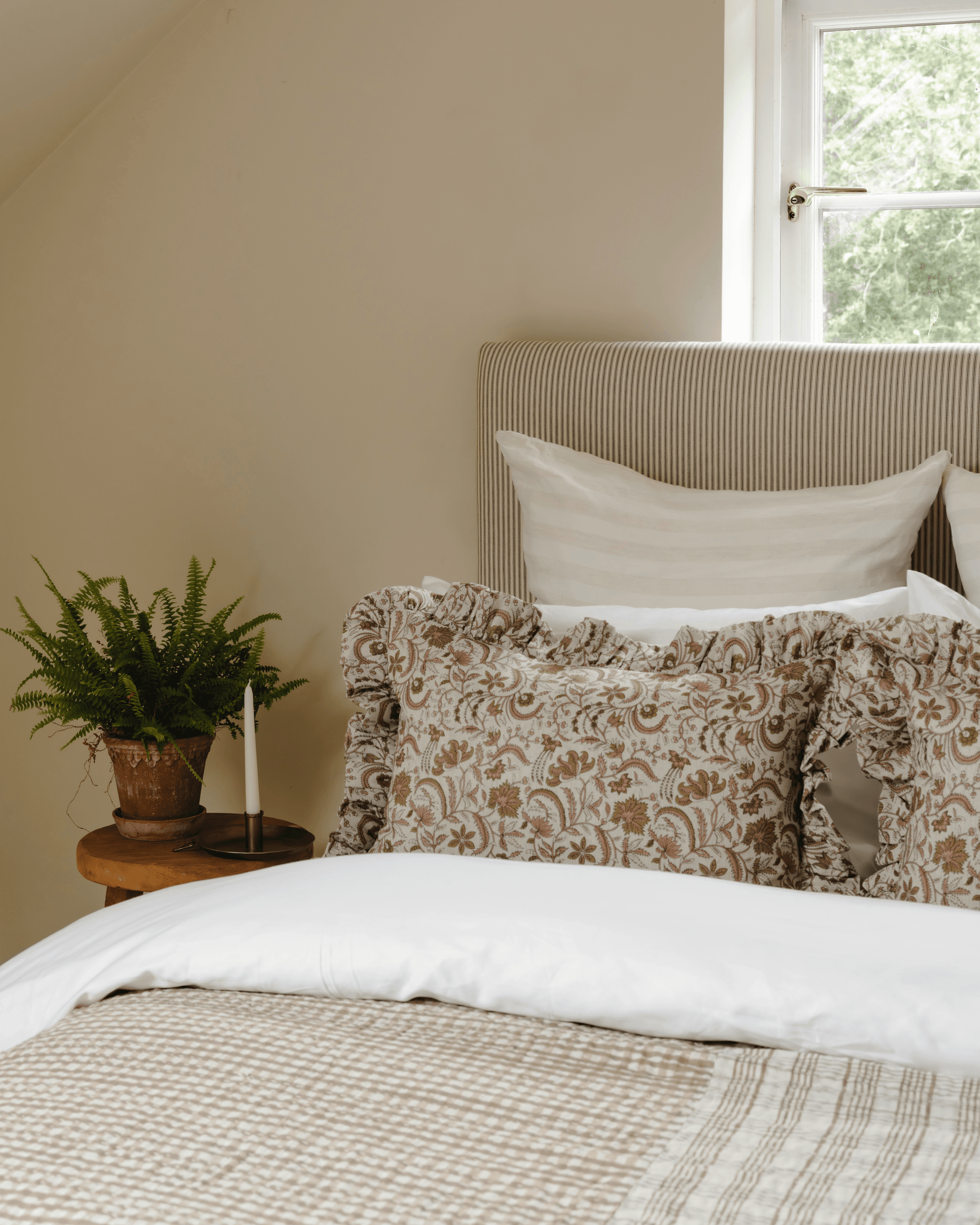 The Betsy Floral Frill Cushion