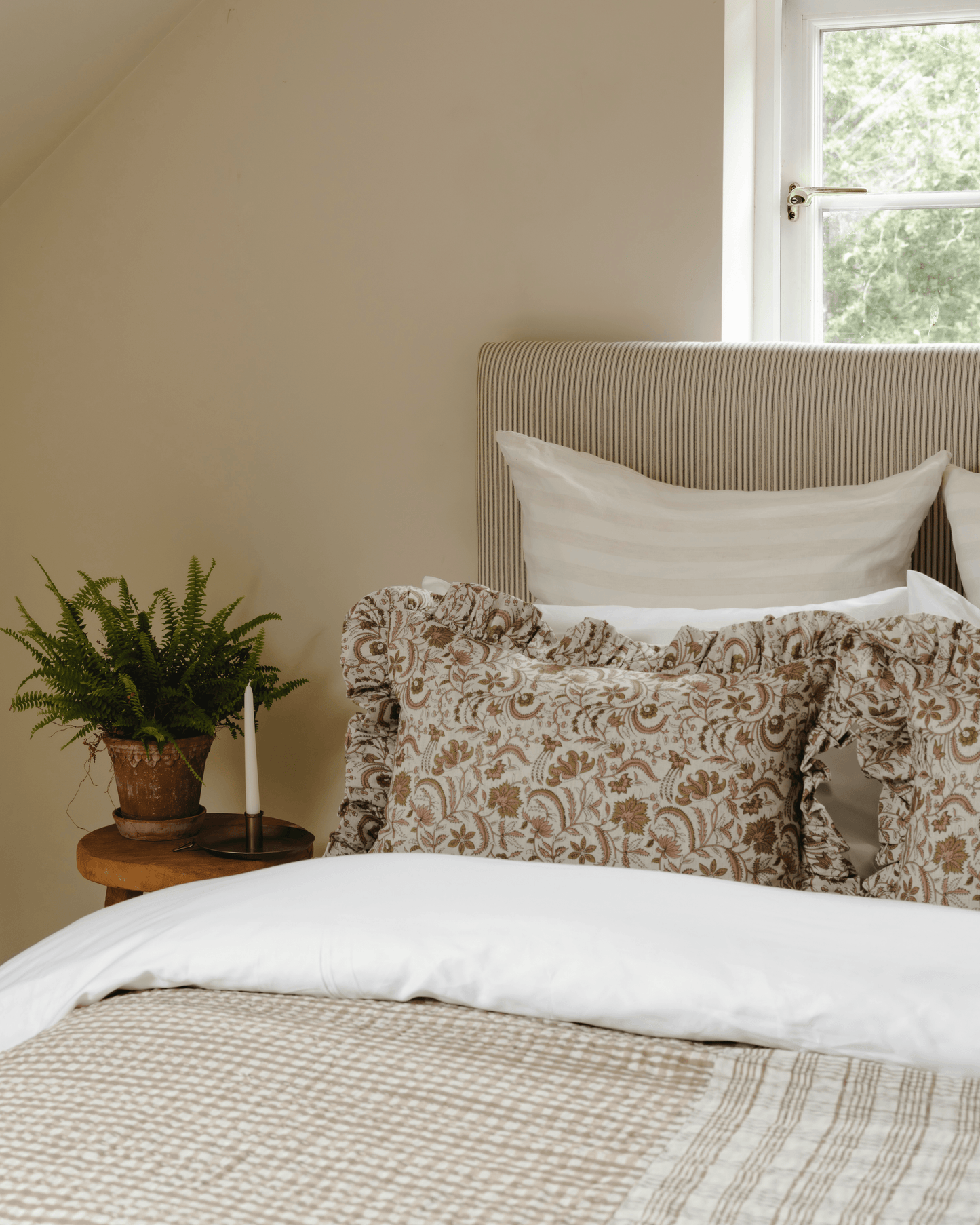 The Betsy Floral Frill Cushion