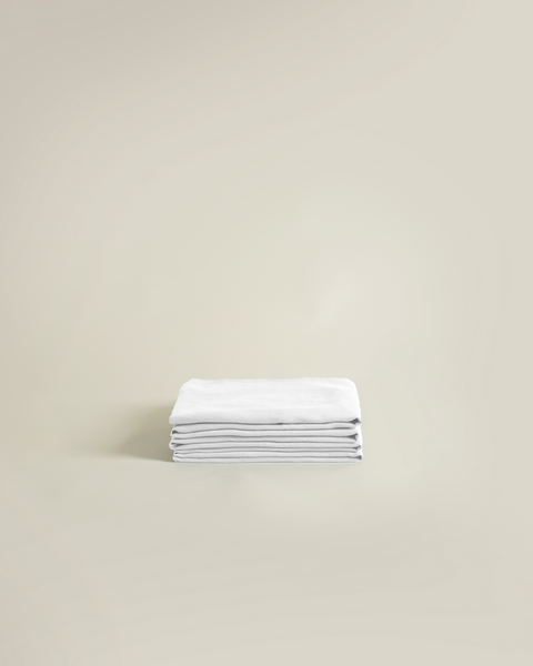 Hemp Fitted Sheet Pure White