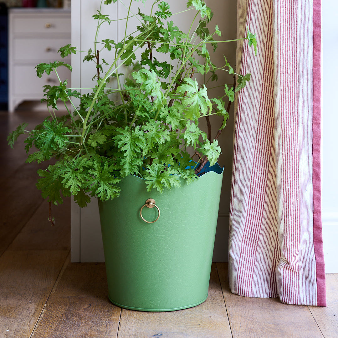 Large Wastepaper Bin - Sky Blue & Piquant Green