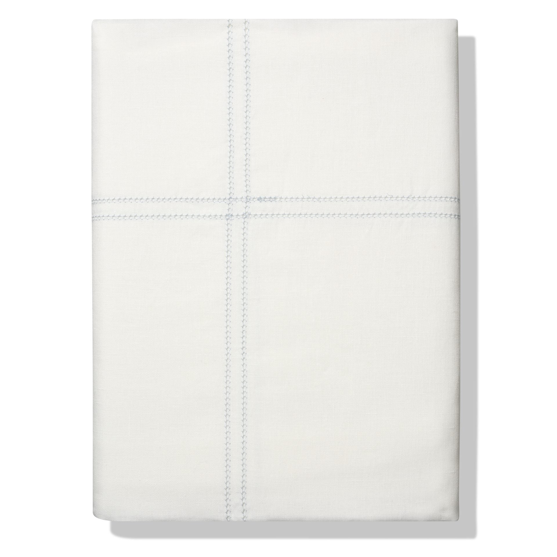 Duvet Cover Hemstitch Chambray Blue