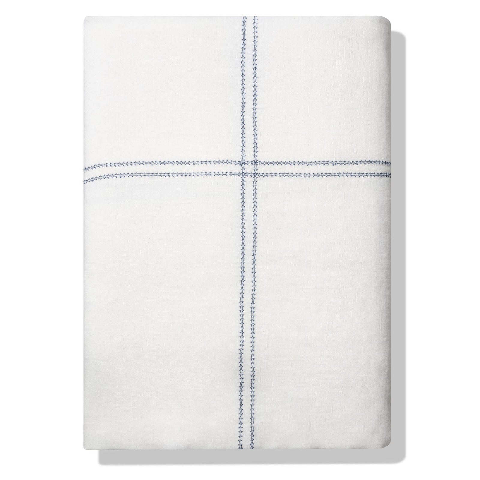 Duvet Cover Hemstitch Prussian Blue
