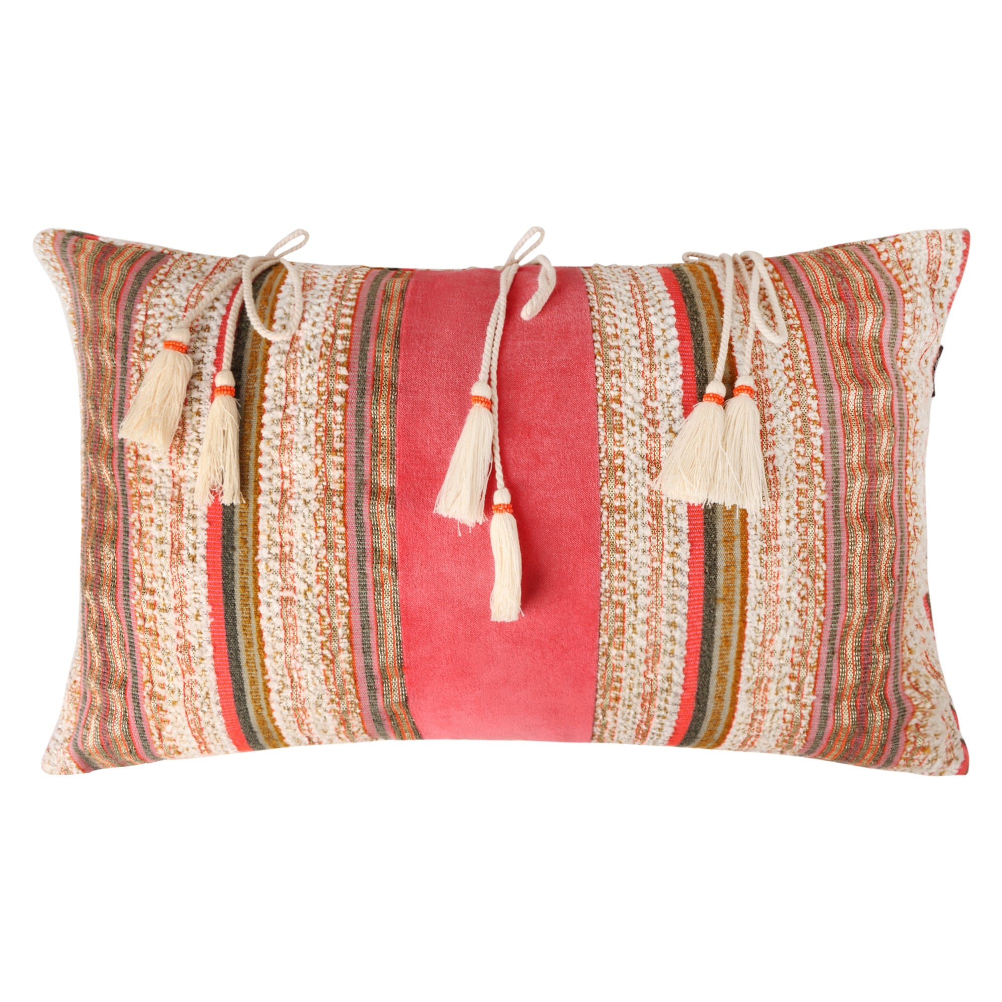 Beldi Rose Velvet & Cotton Cushion