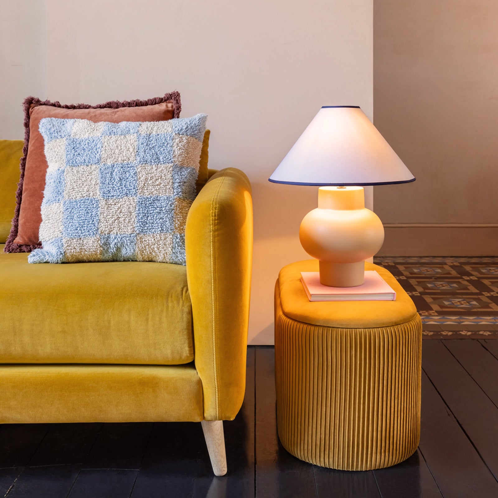 Blue cone lampshade