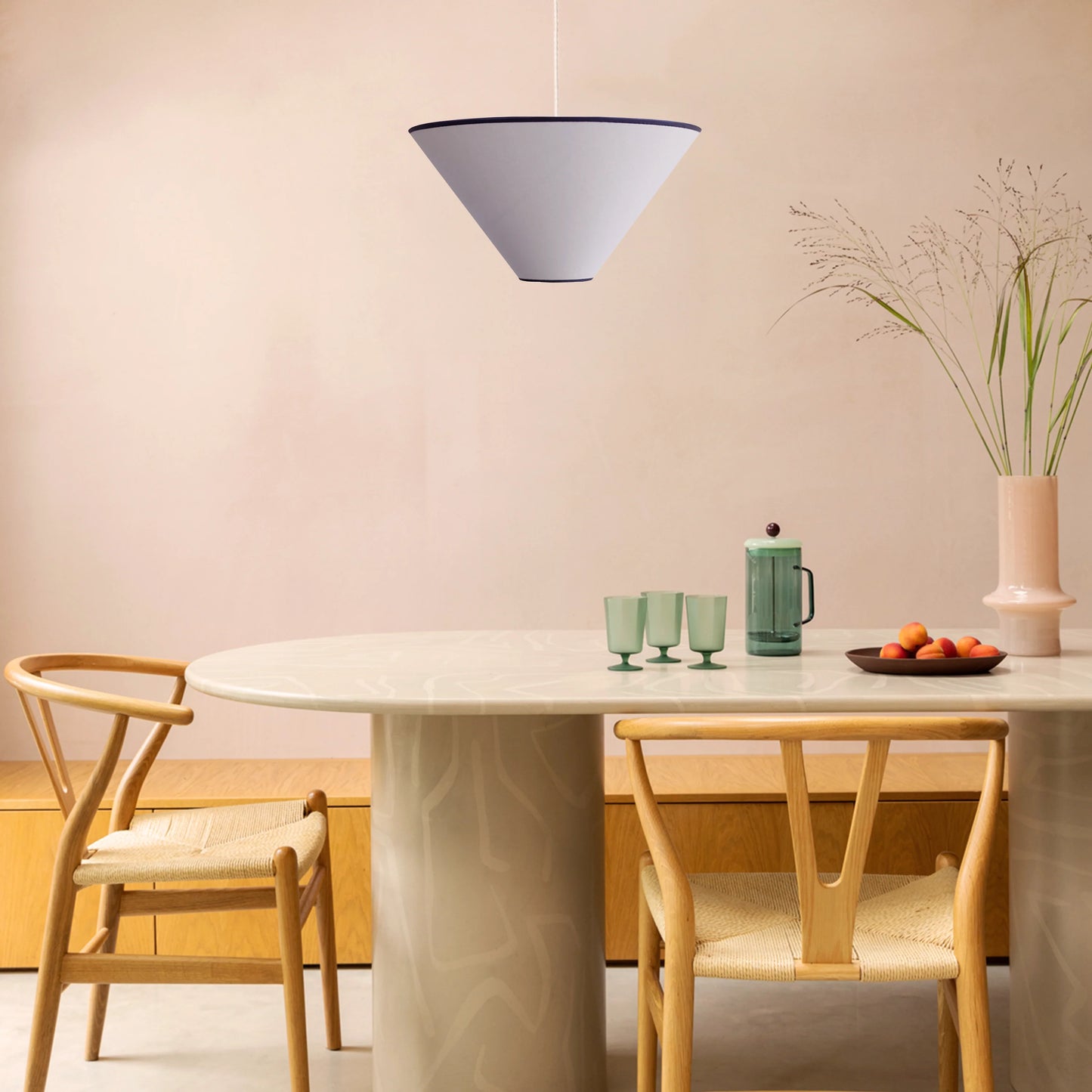 Blue cone lampshade
