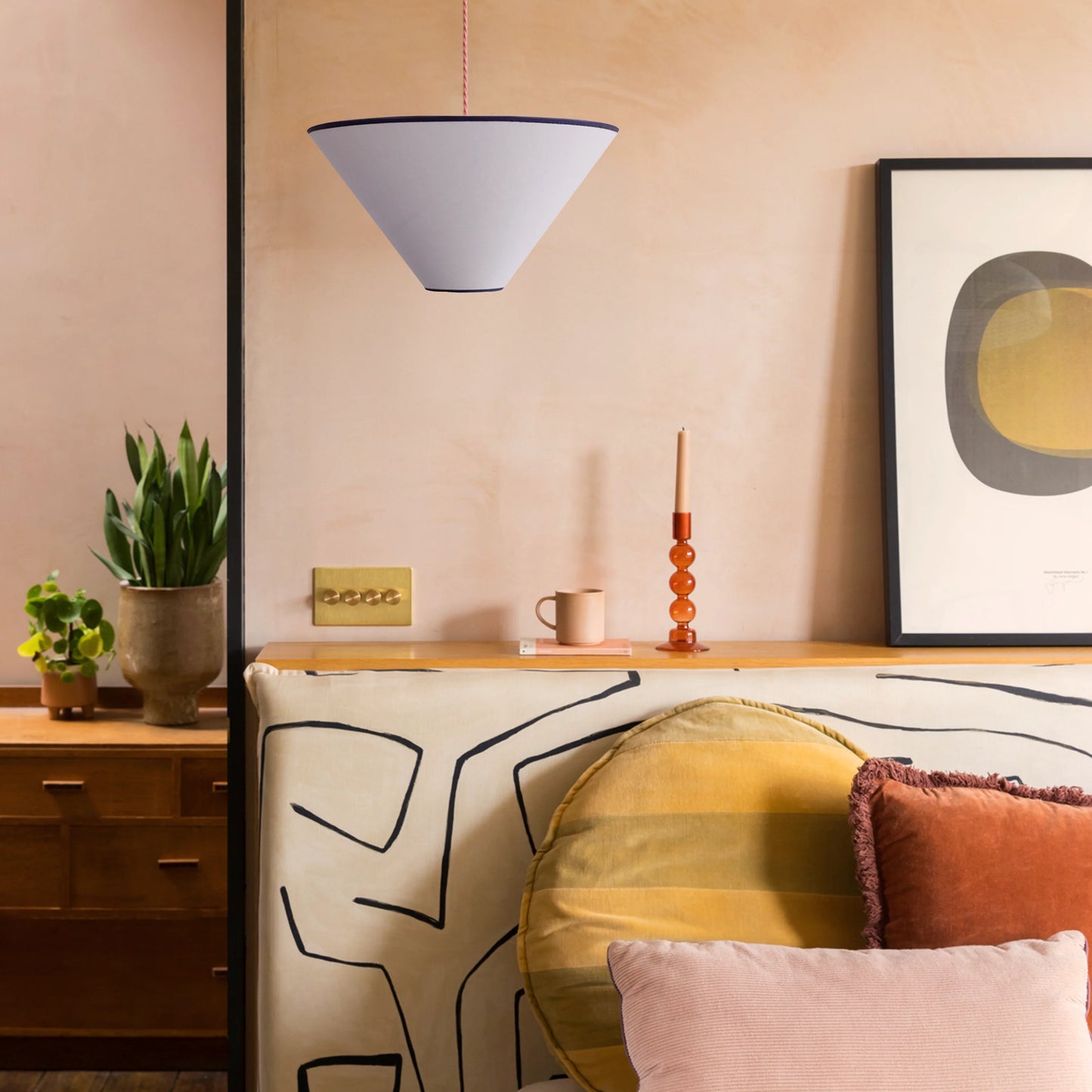 Blue cone lampshade