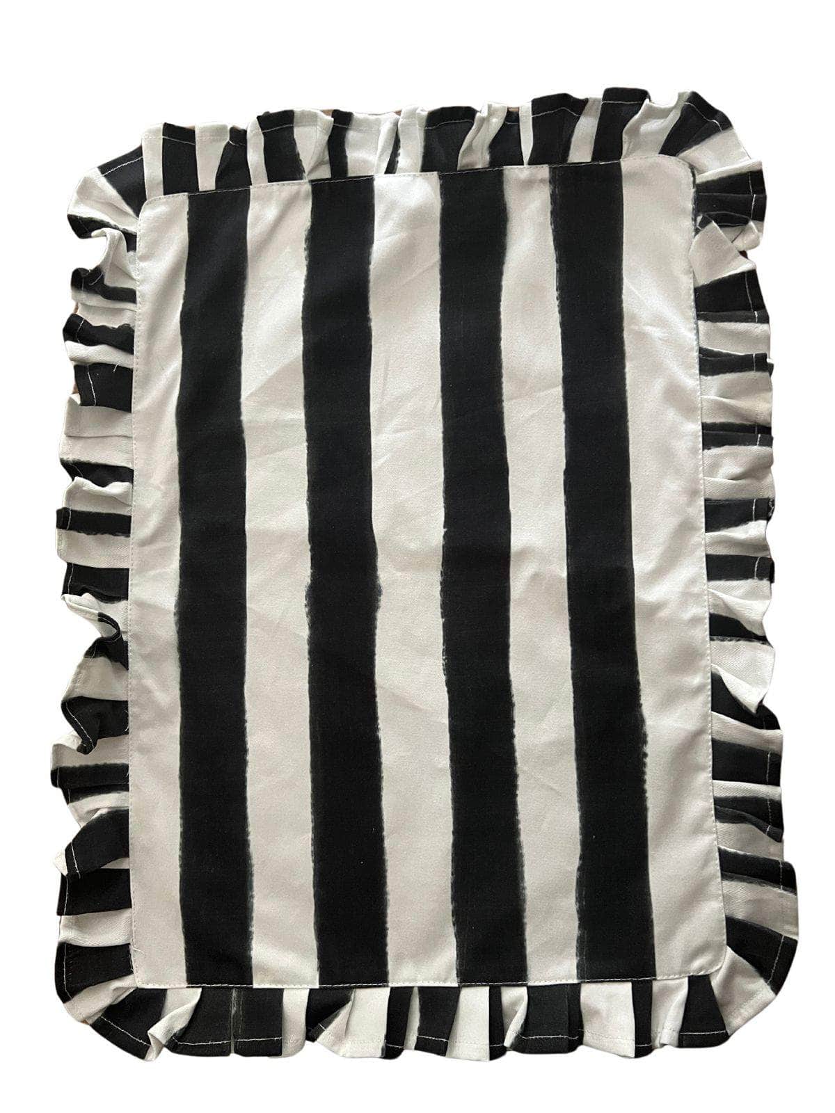 Black Striped Fabric Placemat - Between Us