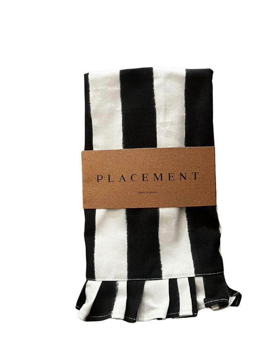 Black Striped Table Runner - Between Us