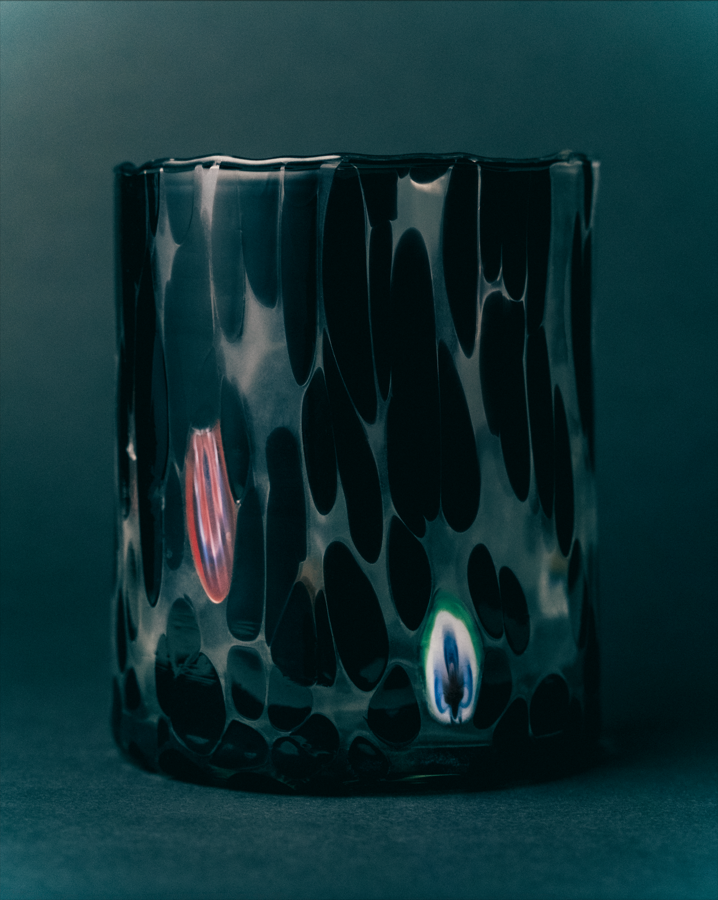 Marla Primrose Brown Tortoiseshell Murano Glass Tumbler – Handblown Venetian Glassware