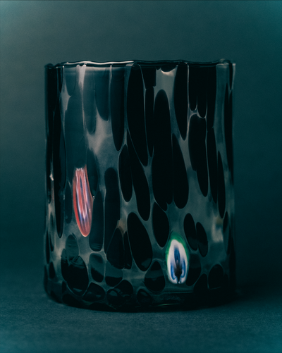Marla Primrose Brown Tortoiseshell Murano Glass Tumbler – Handblown Venetian Glassware