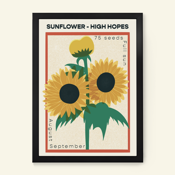 Sunflower High Hopes Kitchen Garden Print