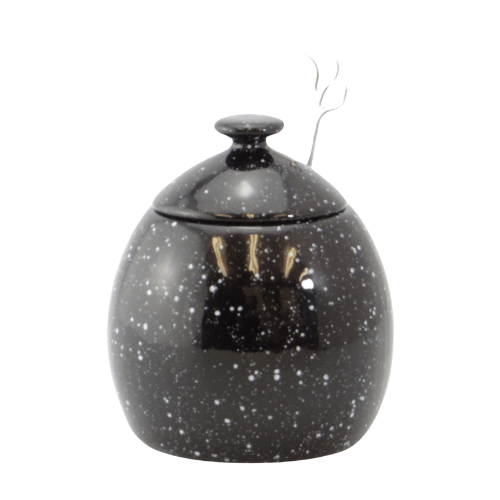 Sugar Bowl Speckled Black Glaze