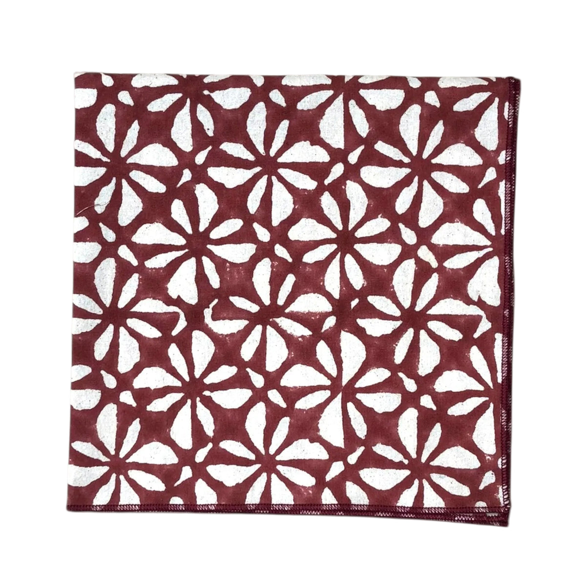 Bloom Bites Cloth Napkin | Block-Printed Cotton | 18x18 in