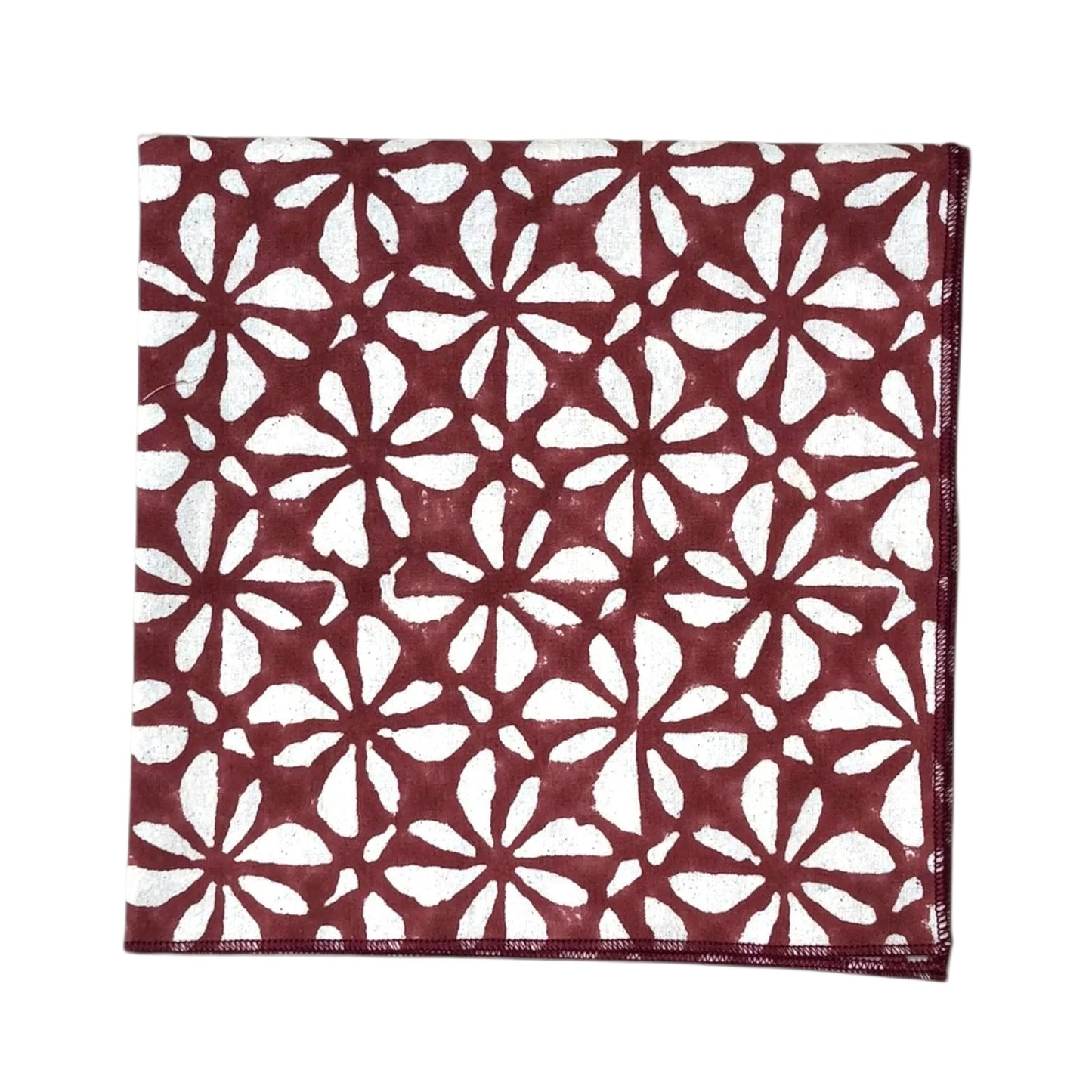 Bloom Bites Cloth Napkin | Block-Printed Cotton | 18x18 in