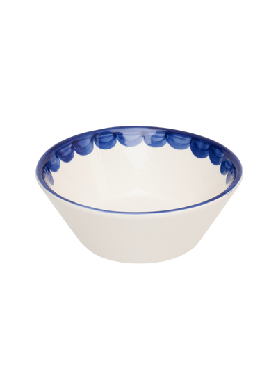 Late Afternoon Blue Scallop bowl