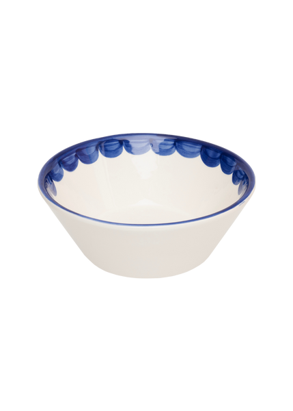 Late Afternoon Blue Scallop bowl