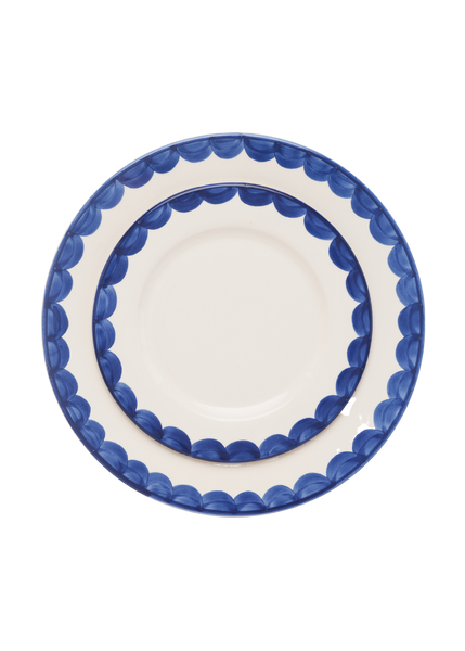Late Afternoon Blue Scallop Dinner Plate Set