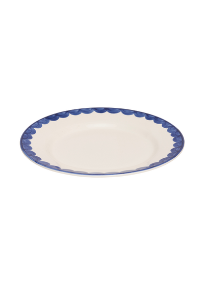 Late Afternoon Blue Scallop Dinner Plate