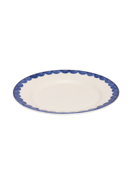 Late Afternoon Blue Scallop Dinner Plate
