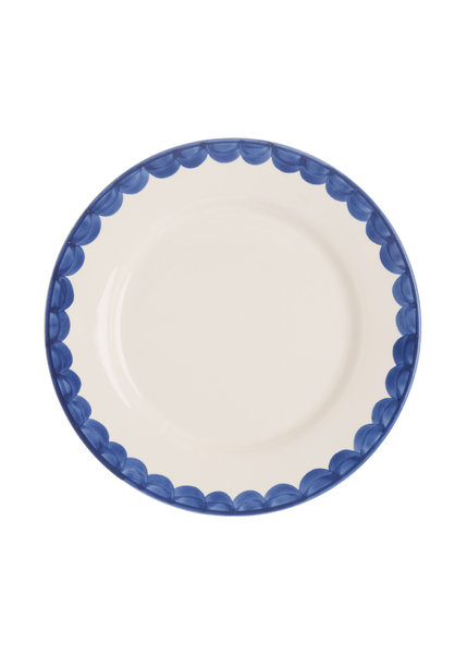 Late Afternoon Blue Scallop Dinner Plate