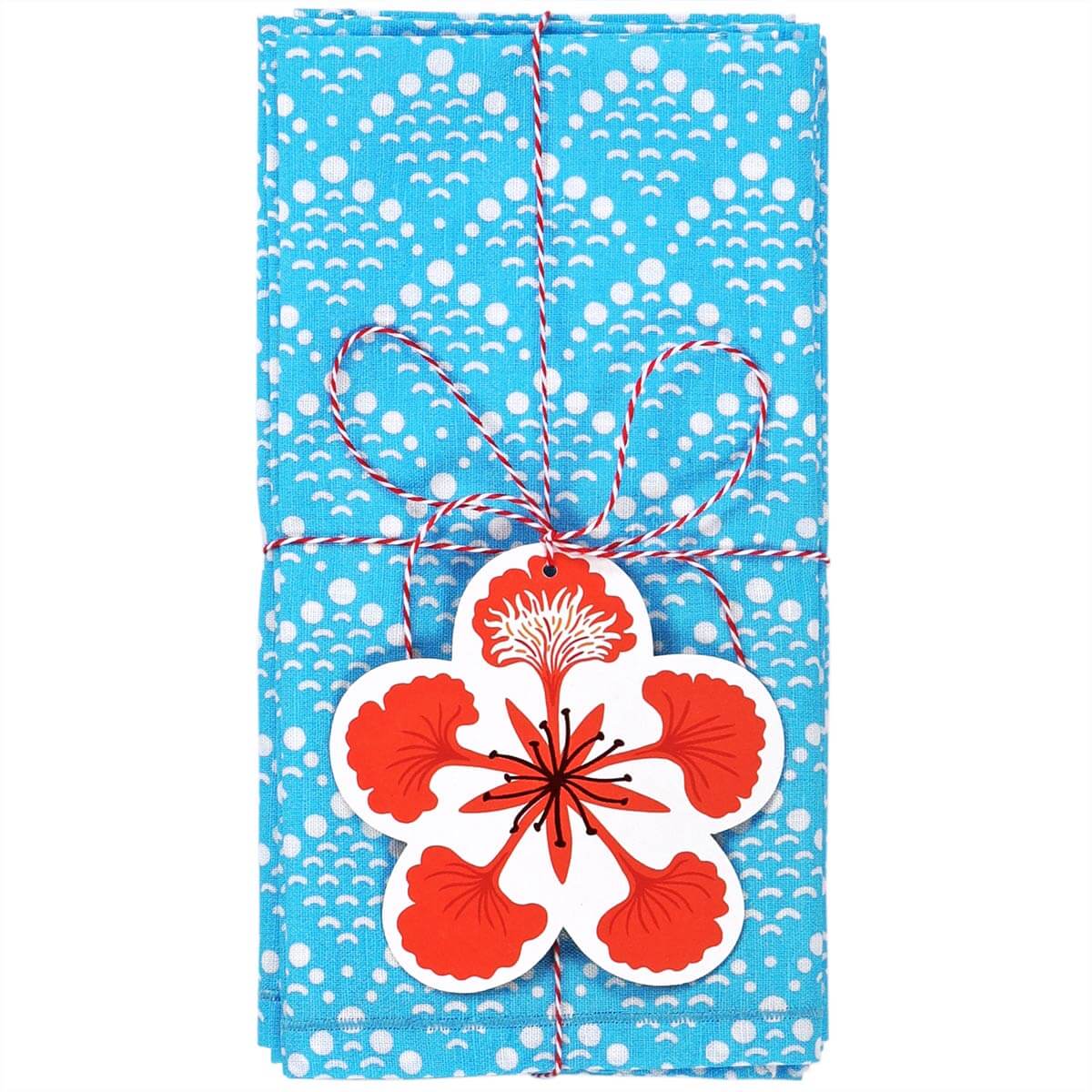 Blue Solid Fish Scale Napkins - Set of 2