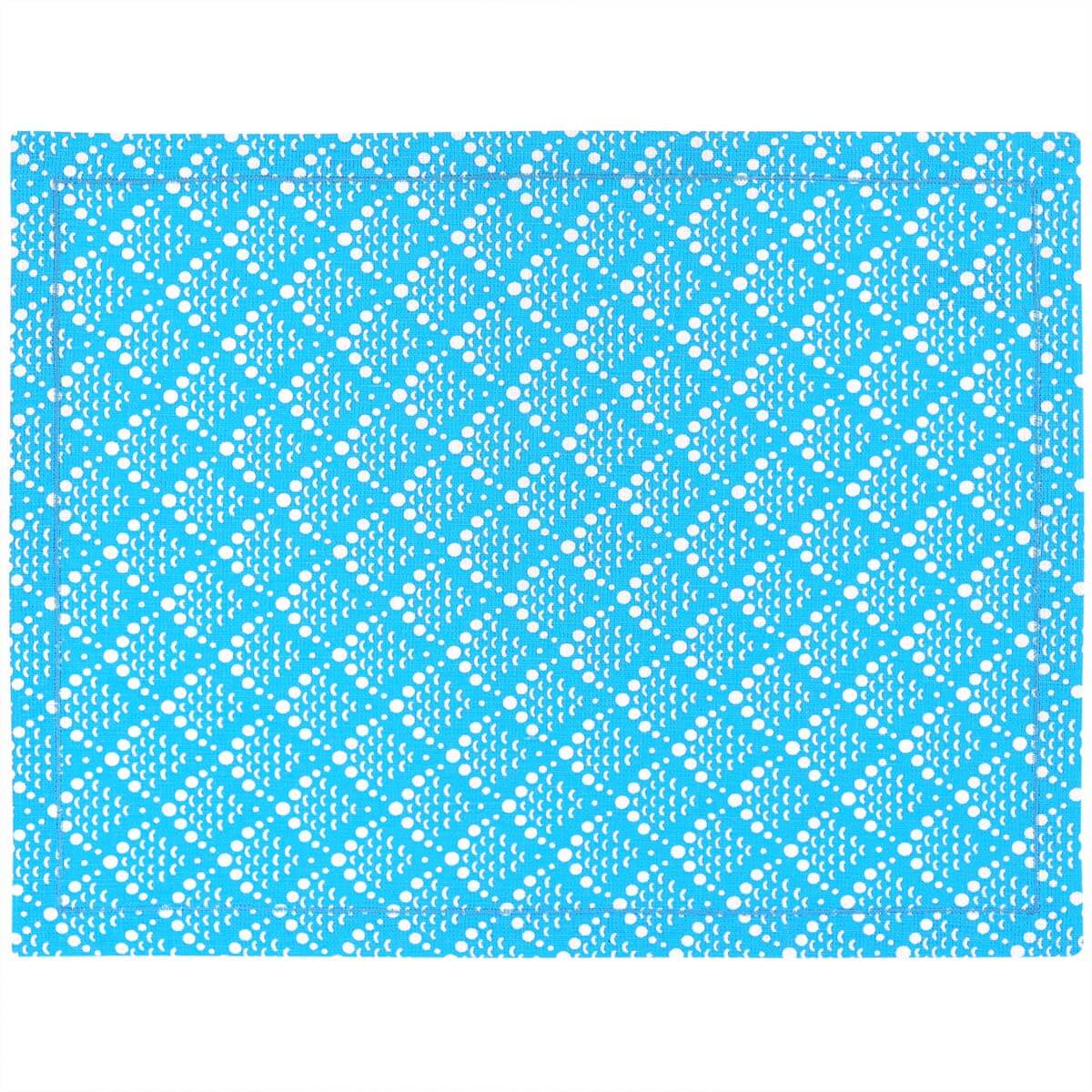 Blue Solid Fish Scale Placemats - Set of 2