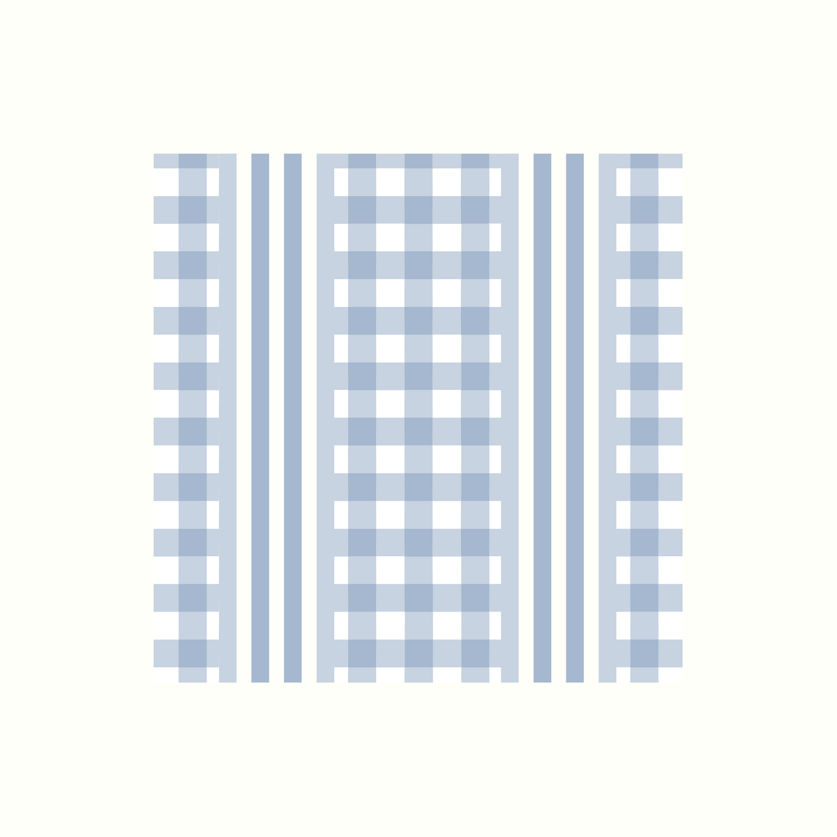 Blue Gingham Cotton Dinner Napkins