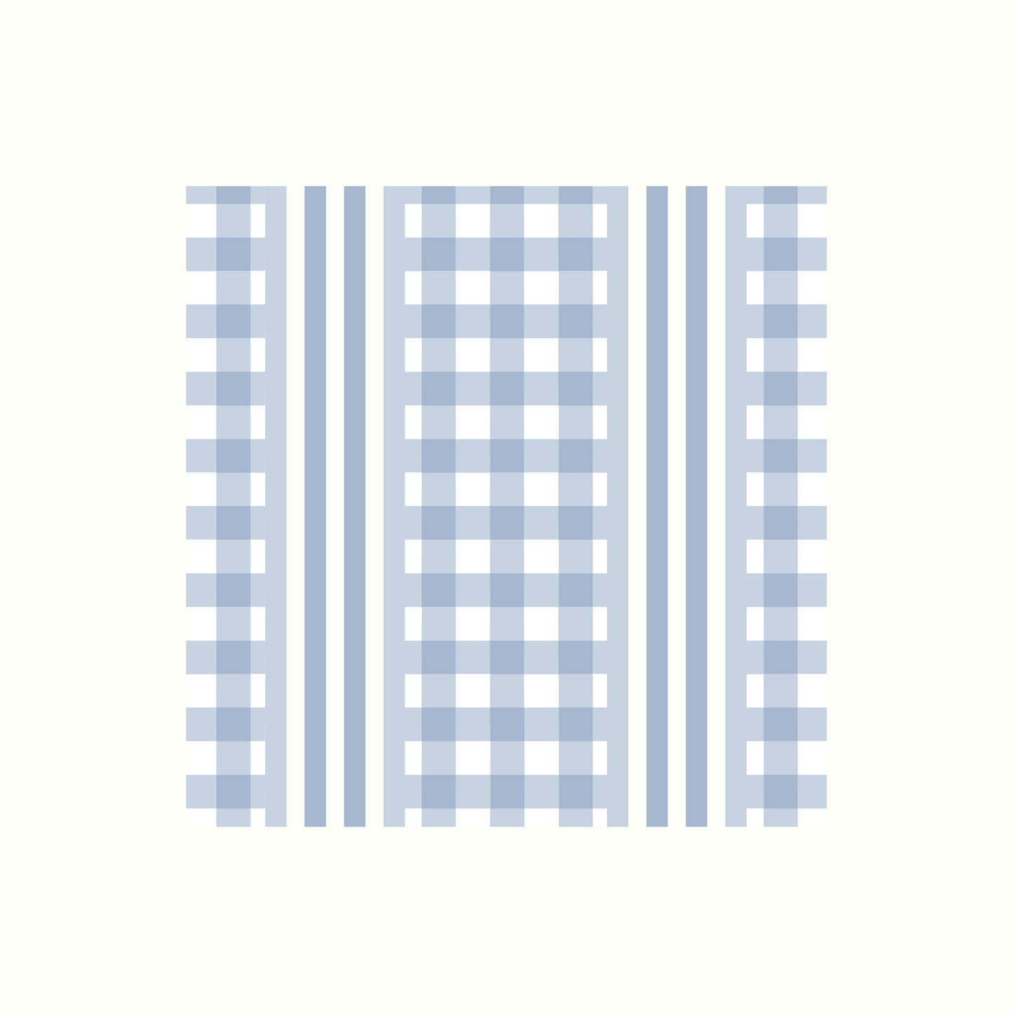 Blue Gingham Cotton Dinner Napkins