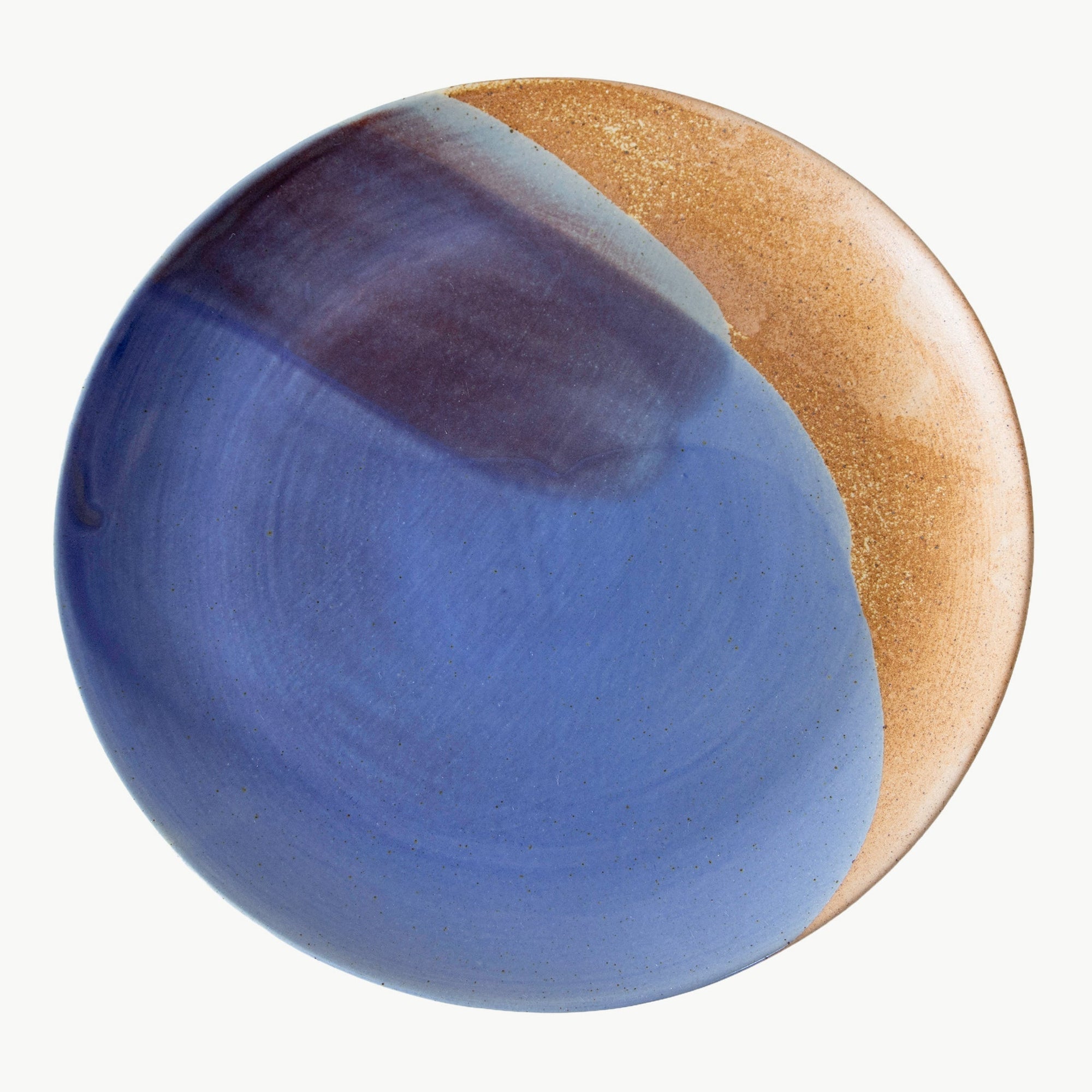 Tavora Dinner Plates Set of 4, Reactive Salt-glaze - Cobalt Blue