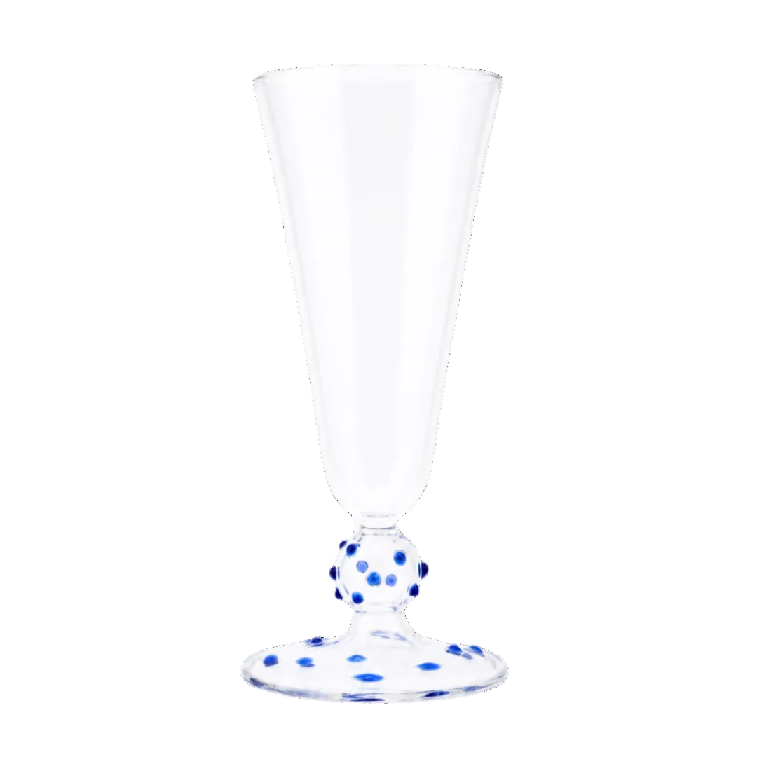 Blue Pom Champagne Flute Issy Granger