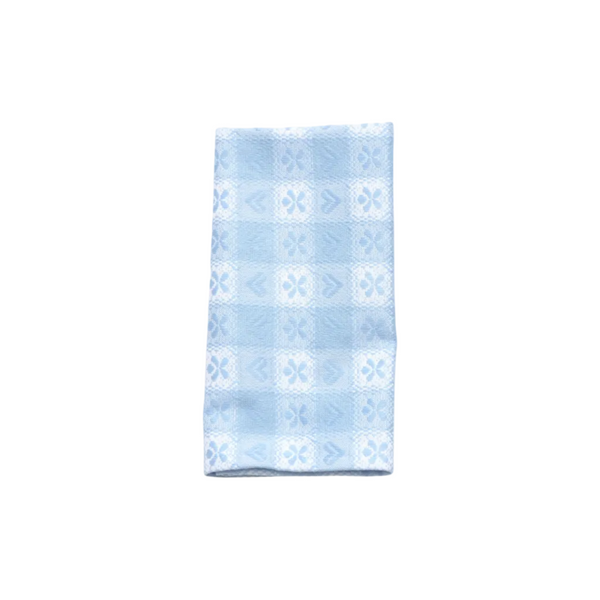 Blue Alpine Chalet Cotton Gingham Napkin, Set of 4, Italian Cotton, 50x50cm