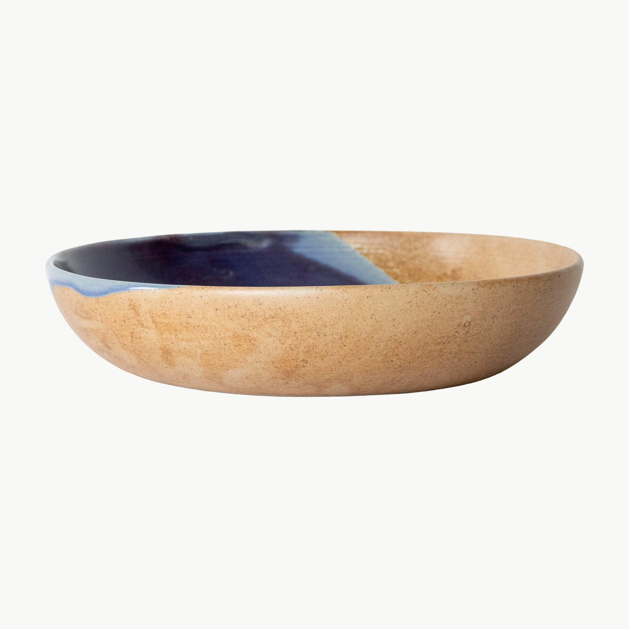 Tavora Pasta Bowls Set of 4, Reactive Salt-glaze - Cobalt Blue