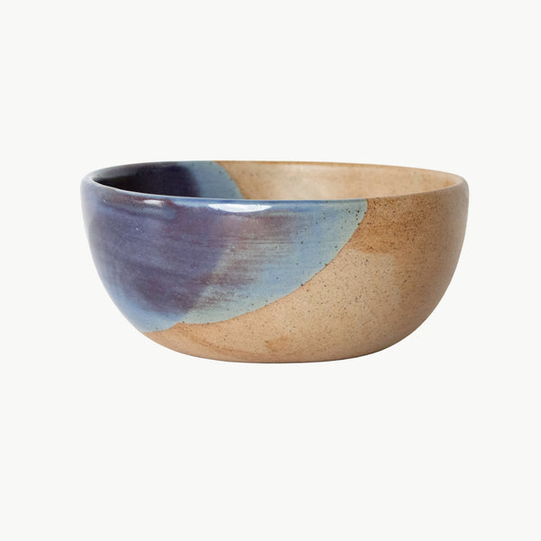 Tavora Cereal Bowls Set of 4, Reactive Salt-glaze - Cobalt Blue