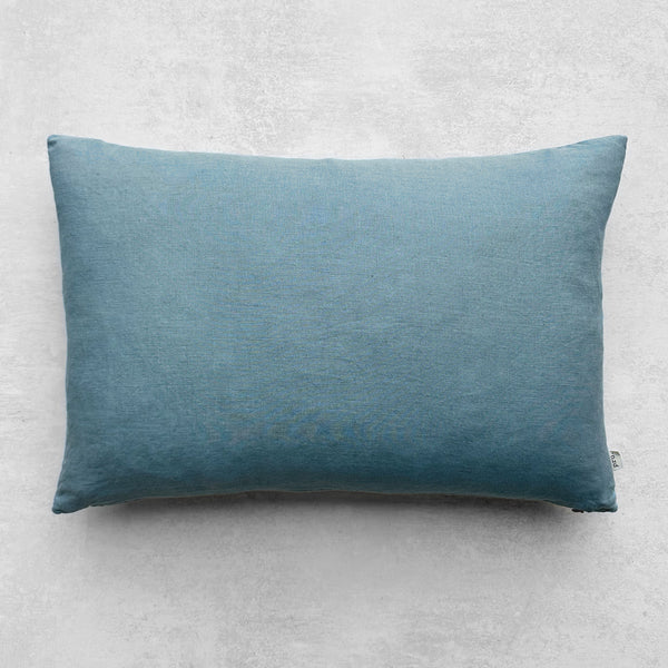 Miller Linen Cushion Duck Egg Blue Lumbar - OEKO-TEX Certified