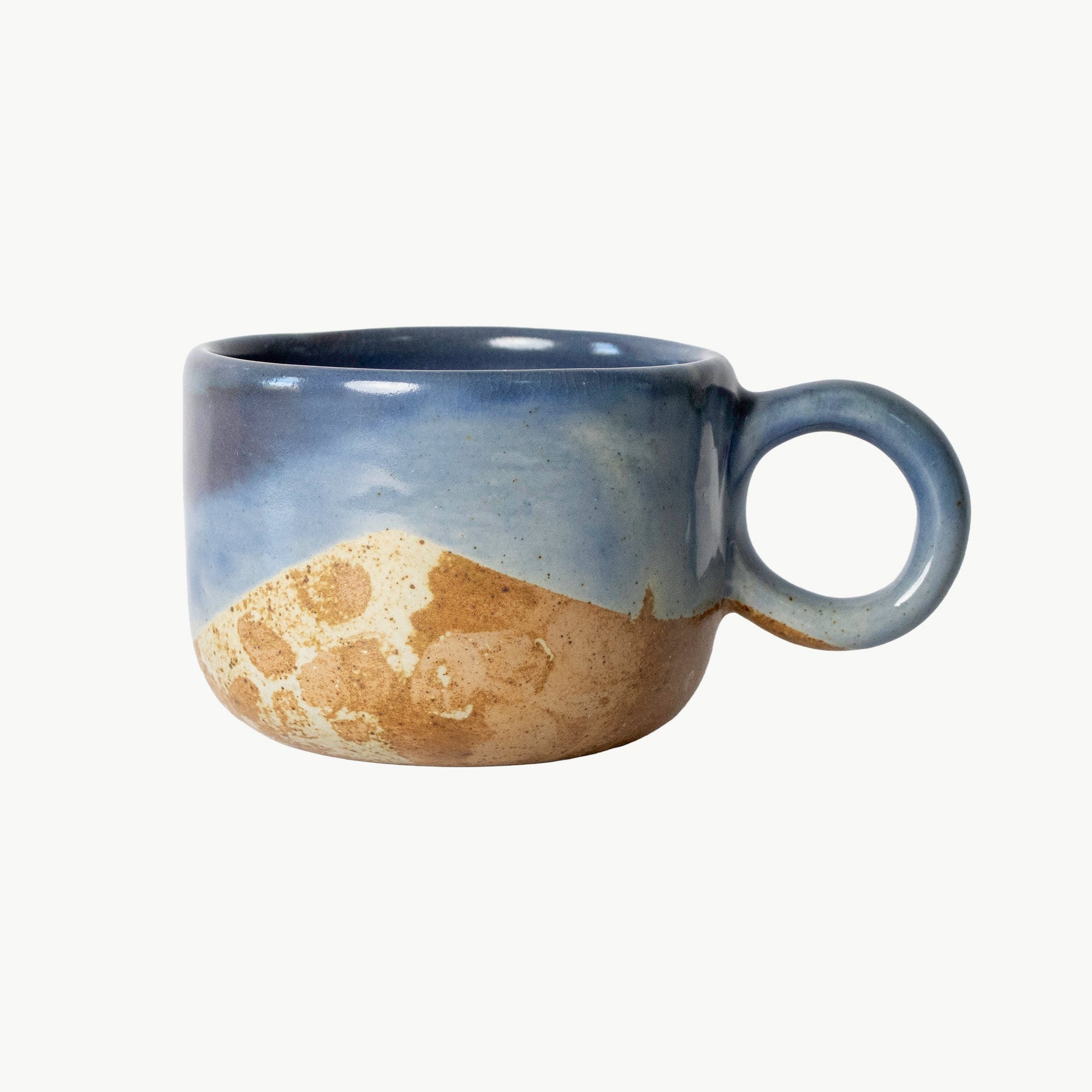Tavora Mug Set of 4, Reactive Salt-glaze - Cobalt Blue