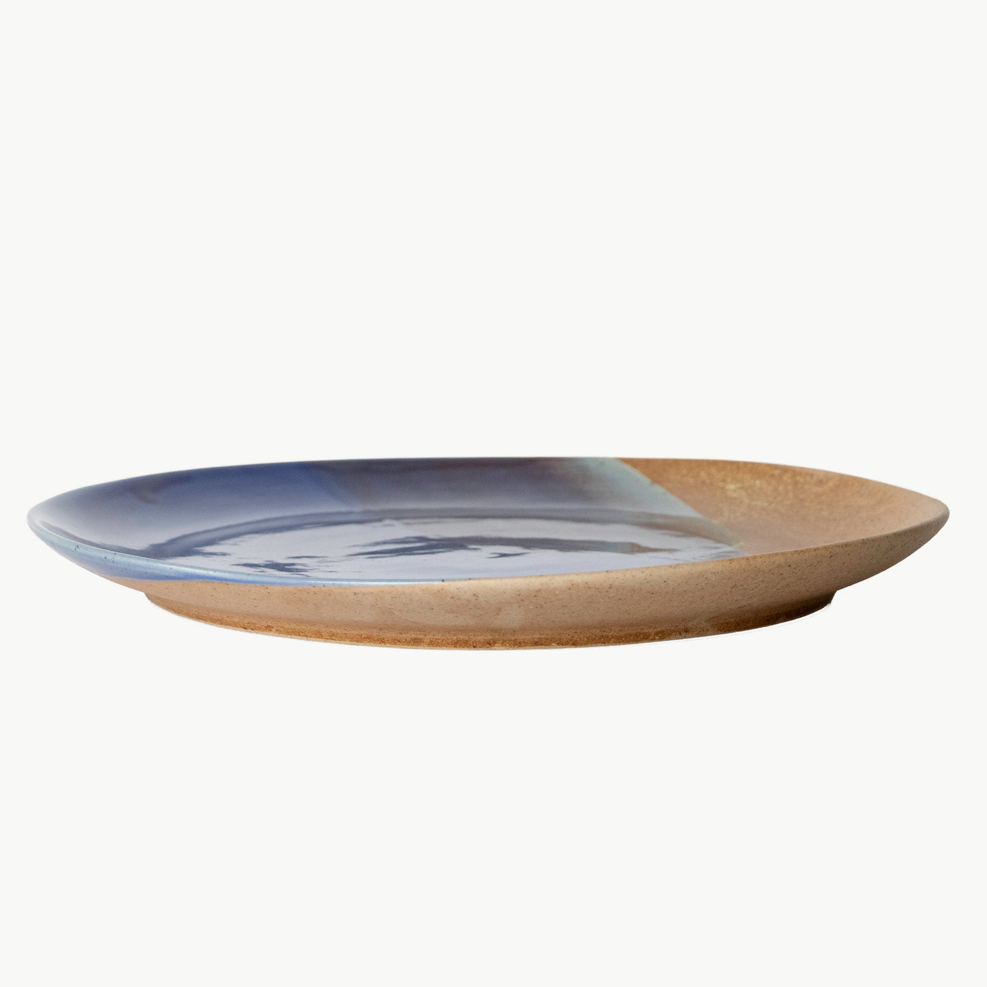 Tavora Dinner Plates Set of 4, Reactive Salt-glaze - Cobalt Blue