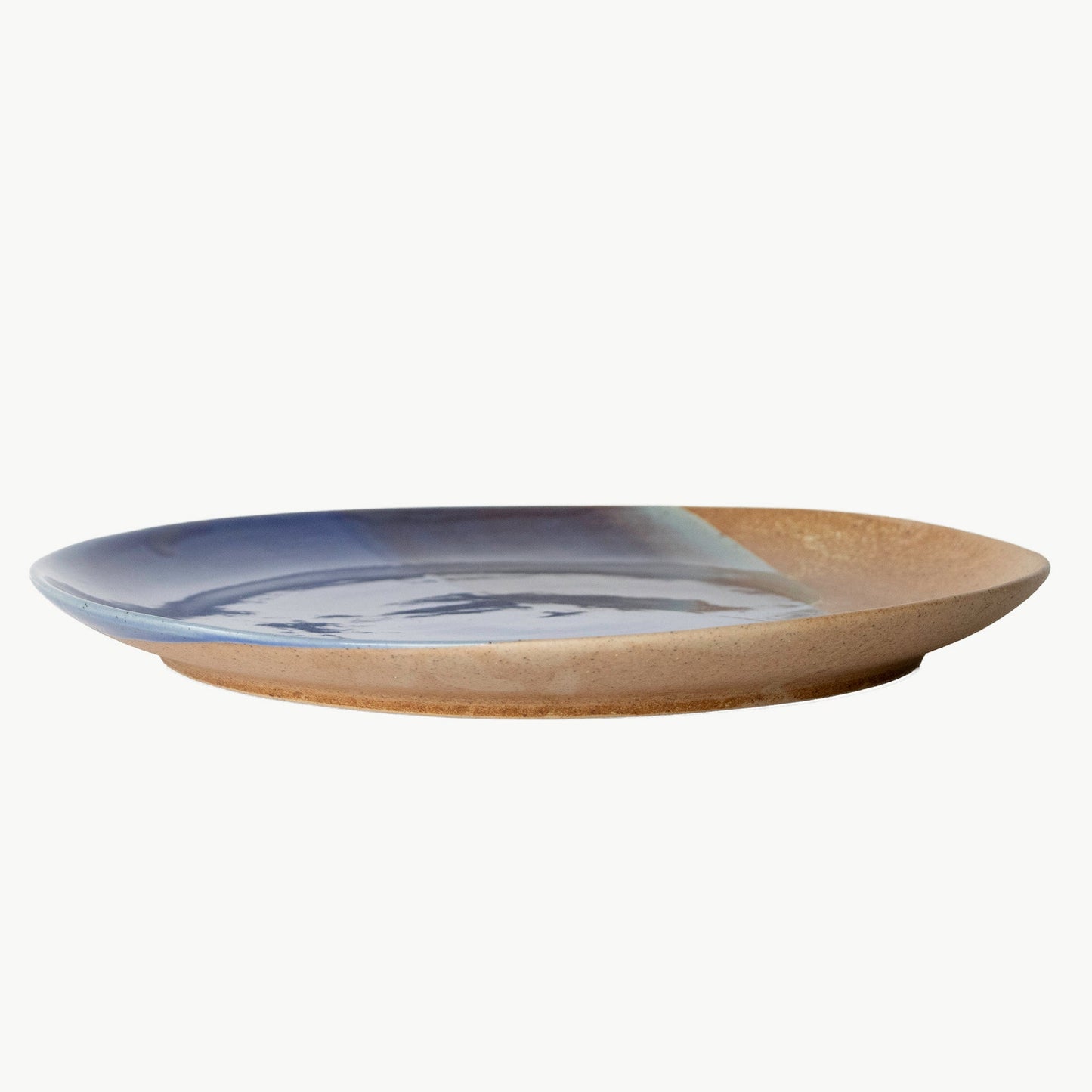 Tavora Dinner Plates Set of 4, Reactive Salt-glaze - Cobalt Blue