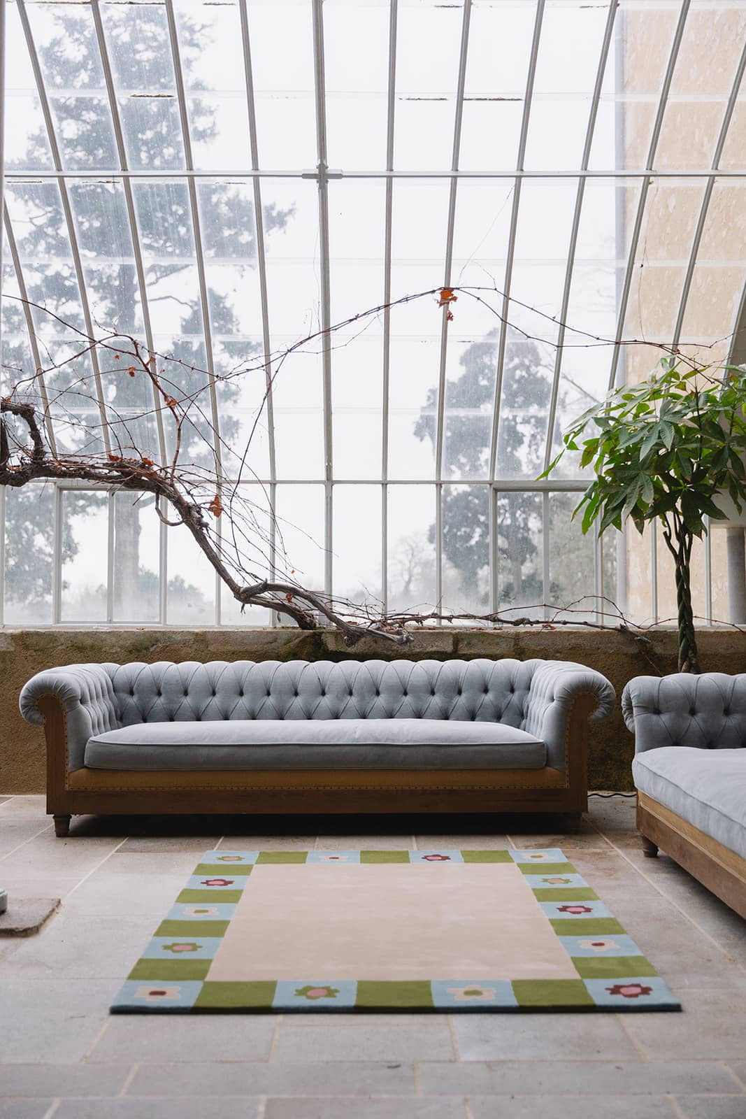 Checkered Bloom Rug