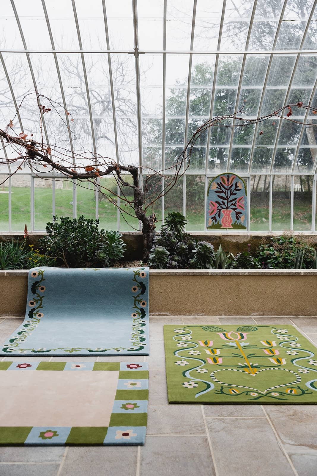 Checkered Bloom Rug
