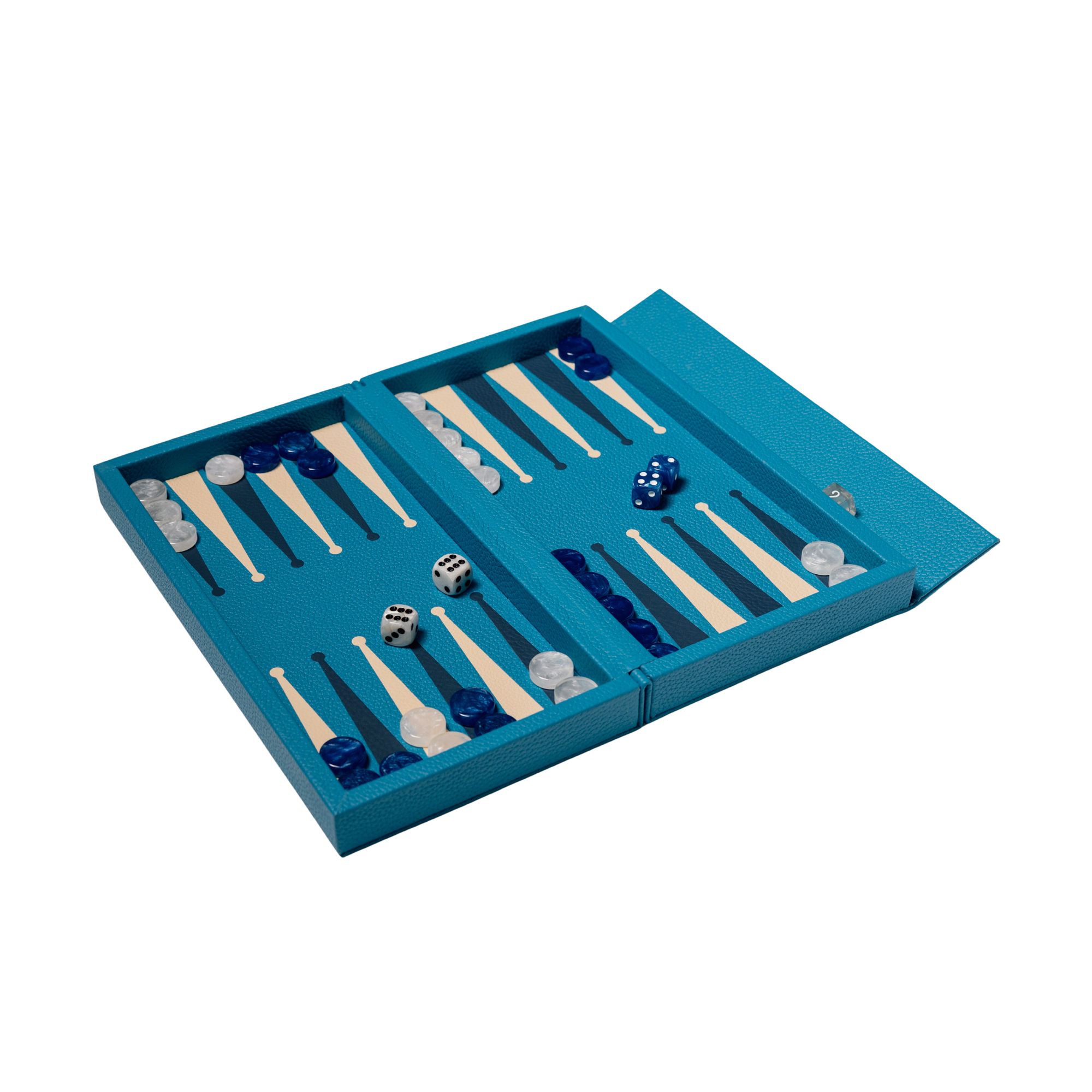 Booklet Backgammon Azure Blue