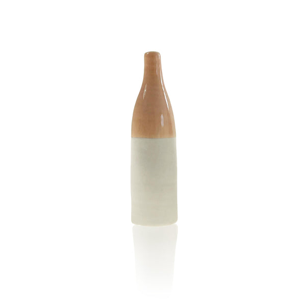 Ceramic Bottle Bud Vase - Pink
