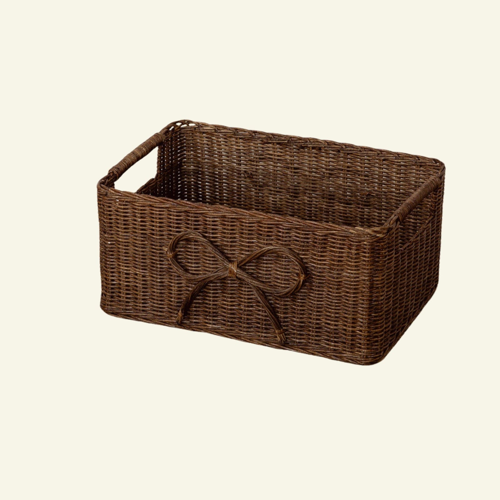 Bow Rattan Storage Basket, Medium