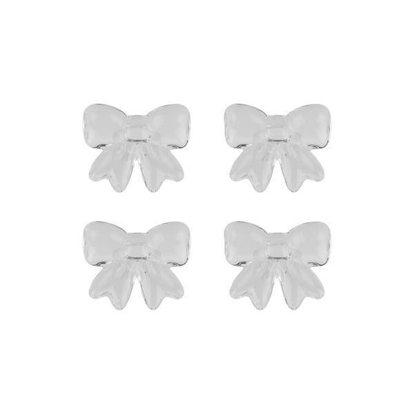 Bow Napkin Ring Clear Set of Four